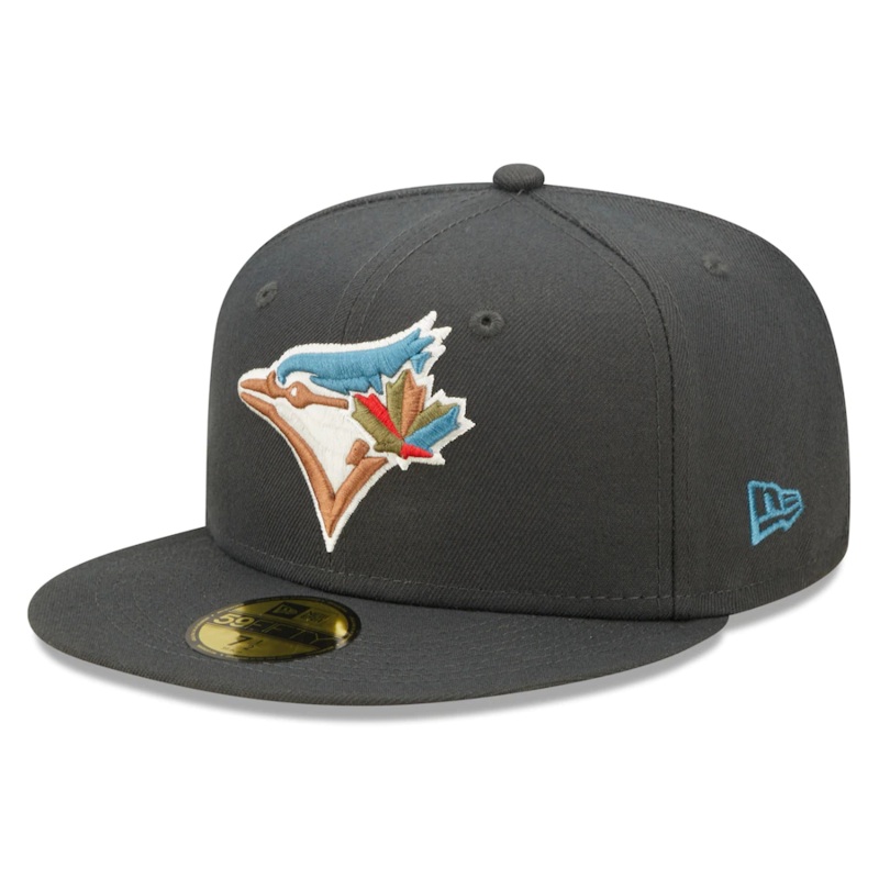 New Era Charcoal Toronto Blue Jays Color Pack Logo 59FIFTY Fitted Hat
