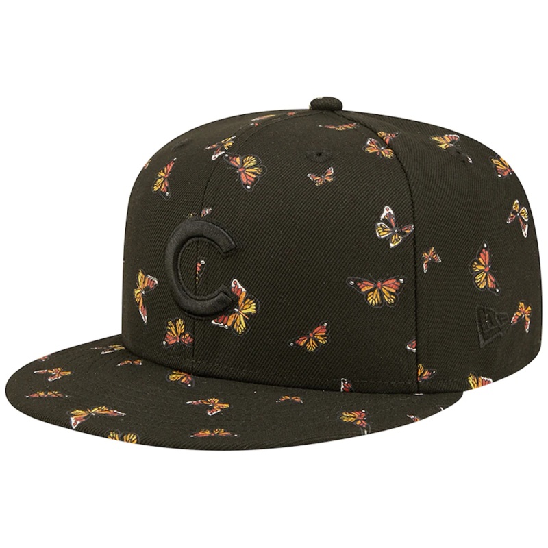 New Era Chicago Cubs Black Flutter 59FIFTY Fitted Hat