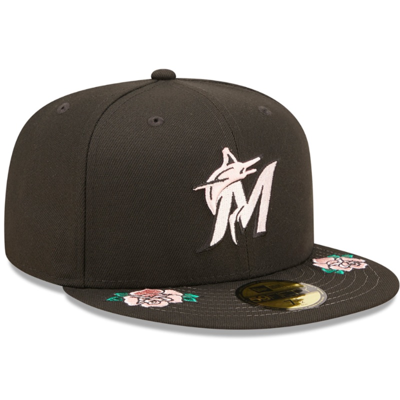 New Era x Lids HD Miami Marlins Double Rose 59FIFTY Fitted Cap