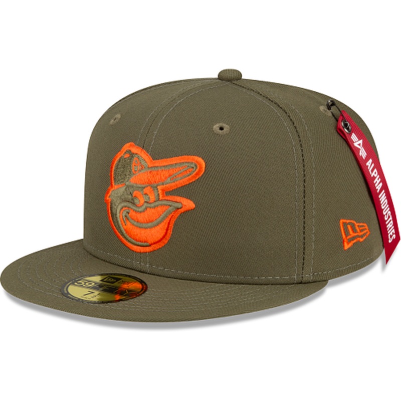 New Era Alpha Industries X Baltimore Orioles Green 59FIFTY Fitted Hat