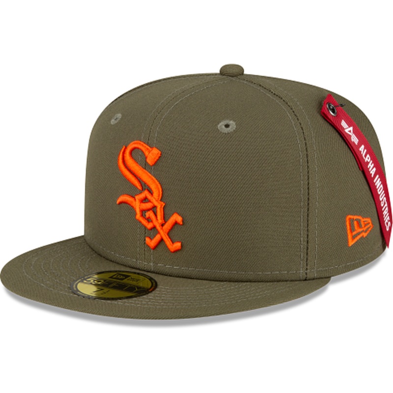 New Era Alpha Industries X Chicago White Sox Green 59FIFTY Fitted Hat