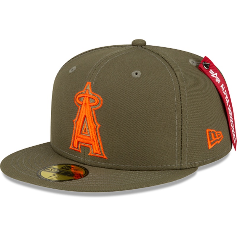 New Era Alpha Industries X Los Angeles Angels Green 59FIFTY Fitted Hat