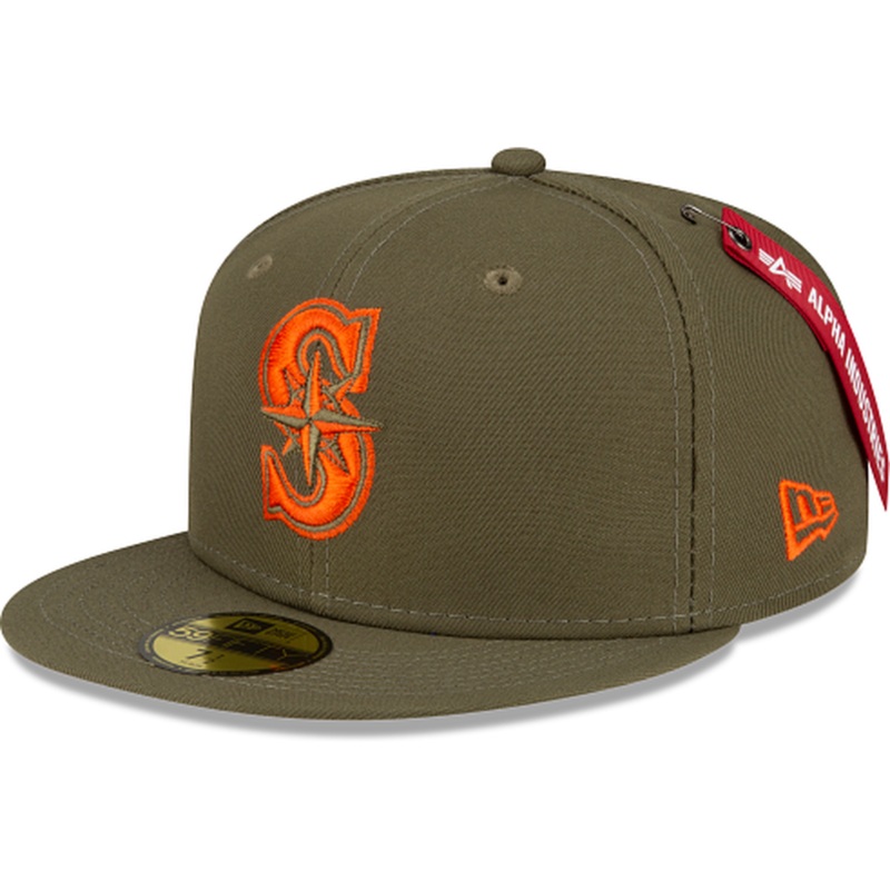 New Era Alpha Industries X Seattle Mariners Green 59FIFTY Fitted Hat