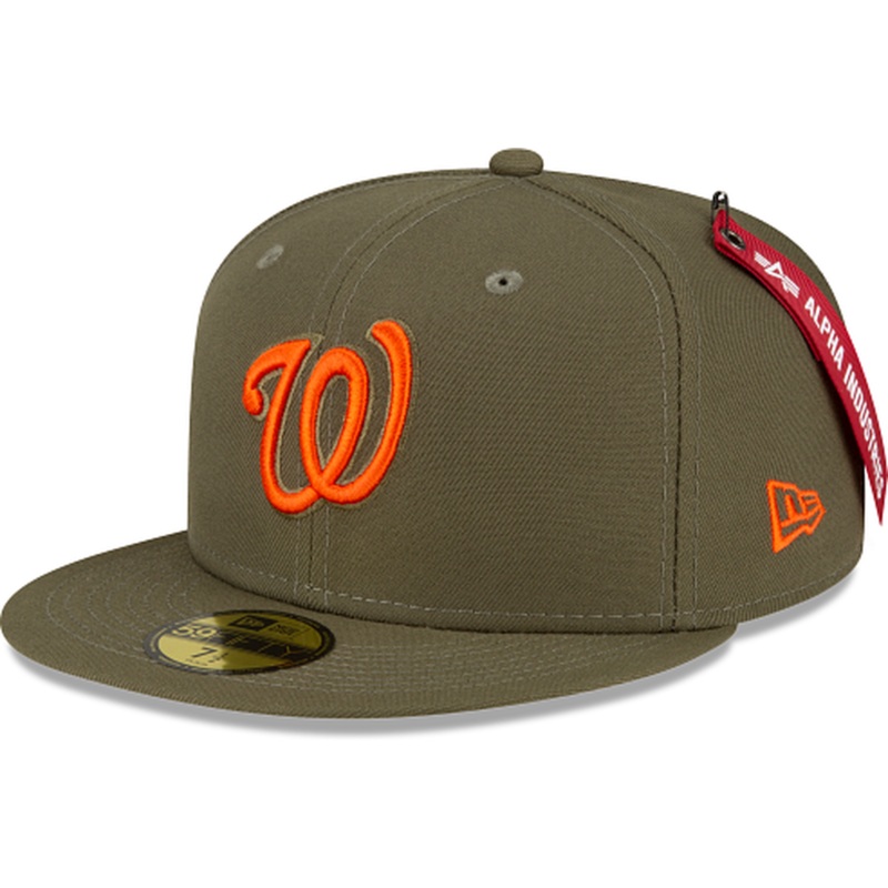 New Era Alpha Industries X Washington Nationals Green 59FIFTY Fitted Hat