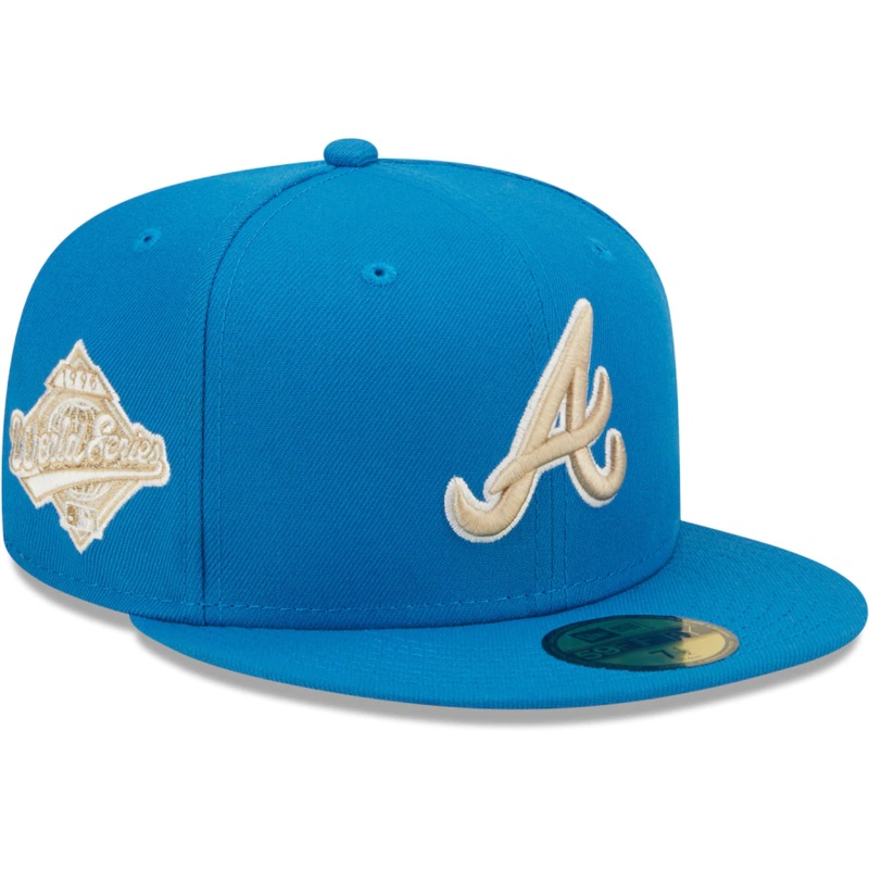 New Era Atlanta Braves Blue Stone 1996 World Series Undervisor 59FIFTY Fitted Hat