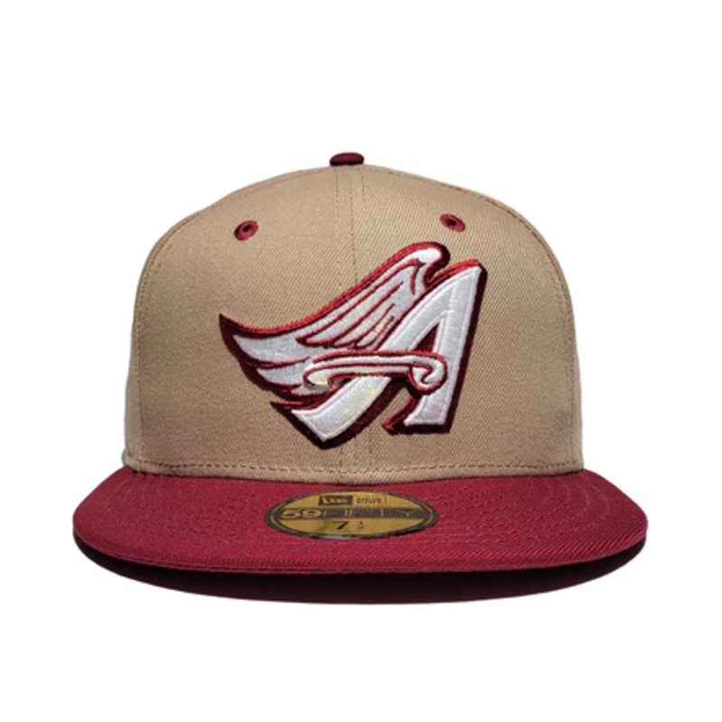 New Era Anaheim Angels Tan/Burgundy 59FIFTY Fitted Hat