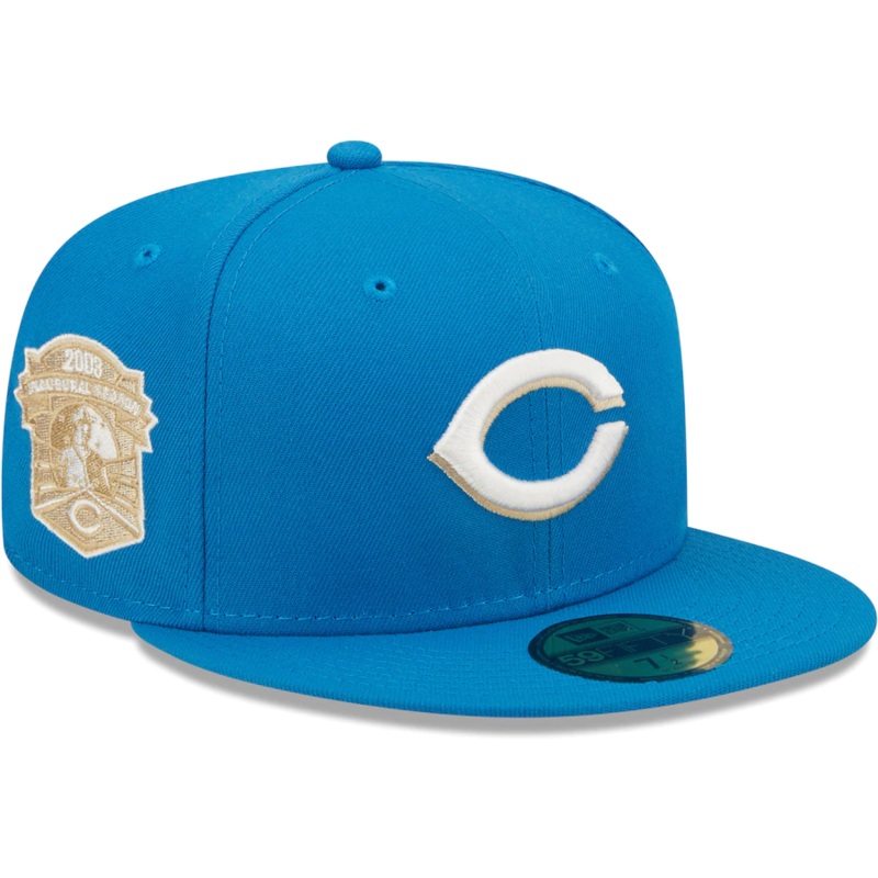 New Era Cincinnati Reds Blue Stone 2003 Great American Ballpark Inaugural Season Undervisor 59FIFTY Fitted Hat