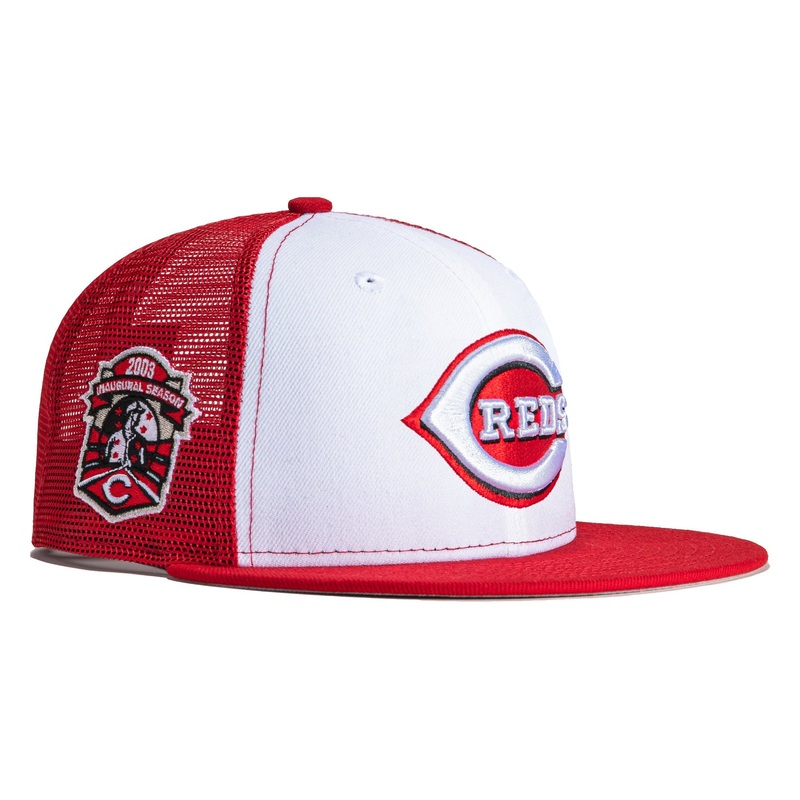 New Era Cincinnati Reds 2003 Inaugural Trucker Rail 2022 59FIFTY Fitted Hat