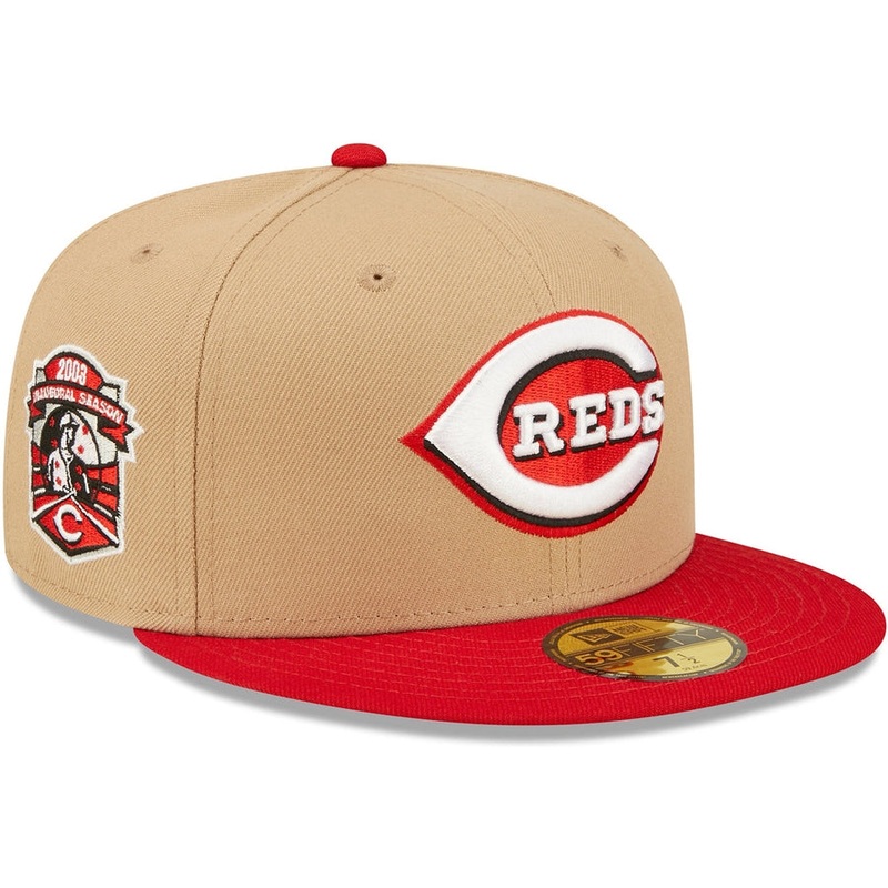 New Era x Lids HD  Cincinnati Reds Classic Camel 2022 59FIFTY Fitted Cap