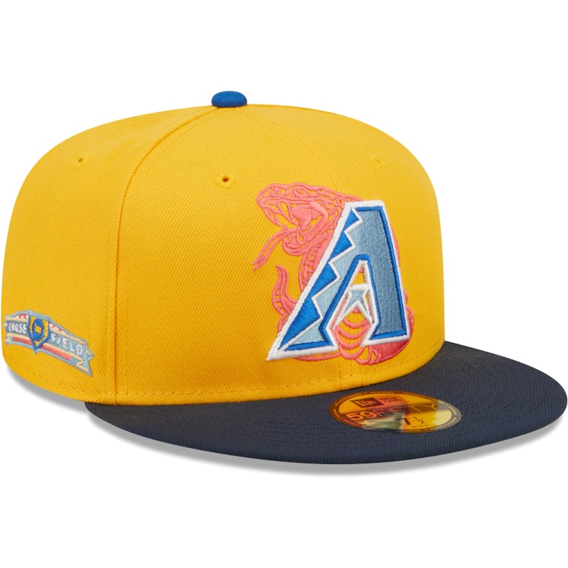 New Era Arizona Diamondbacks Gold/Azure Chase Field Undervisor 59FIFTY Fitted Hat
