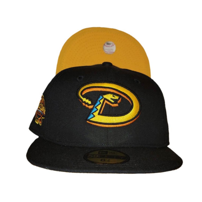 New Era Arizona Diamondbacks “Maui Wowie” Black/Yellow 2001 World Series 59FIFTY Fitted Hat