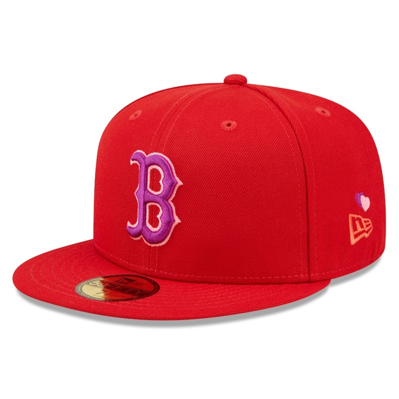 New Era Boston Red Sox (Red) Purple Undervisor 59FIFTY Fitted Hat