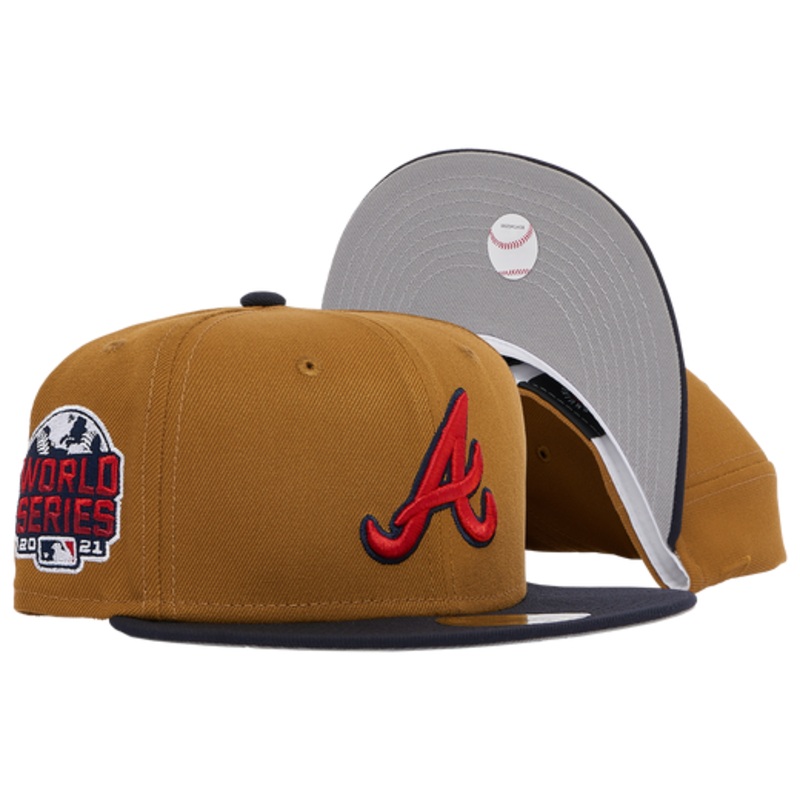 New Era Atlanta Braves 2021 World Series Wheat/Red 59FIFTY Fitted Hat