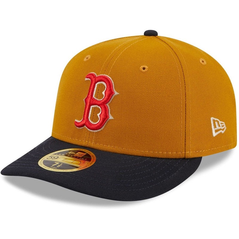 New Era Boston Red Sox Vintage Gold Low Profile 2023 59FIFTY Fitted Hat