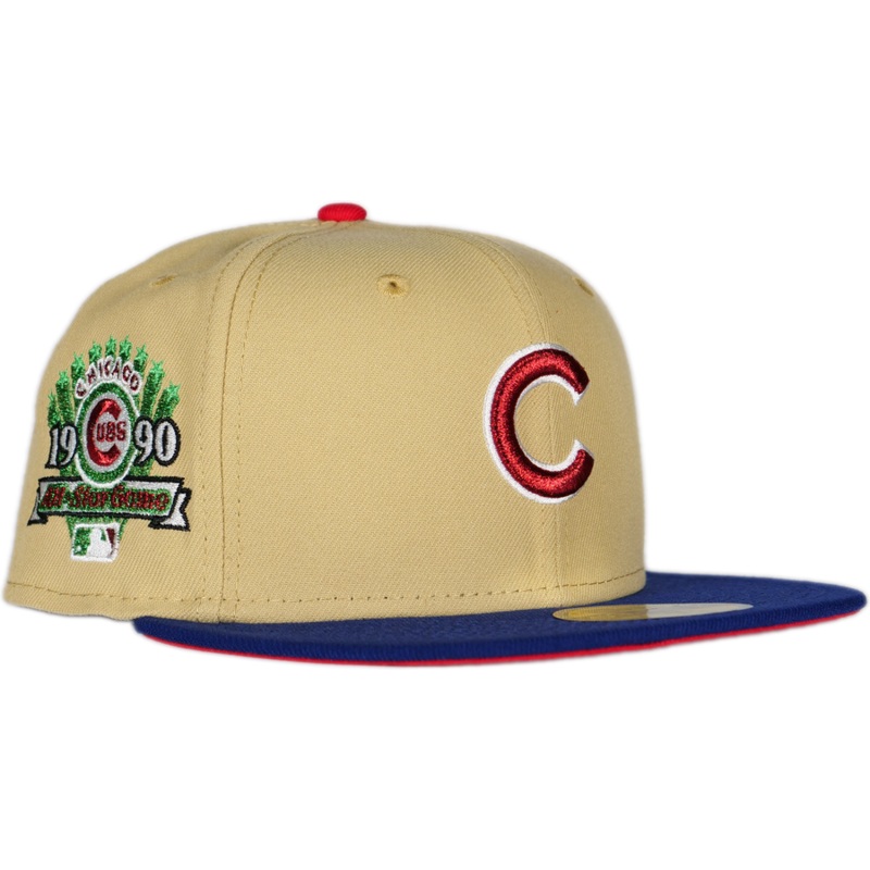 New Era Chicago Cubs Vegas Gold/Red 59FIFTY Fitted Hat