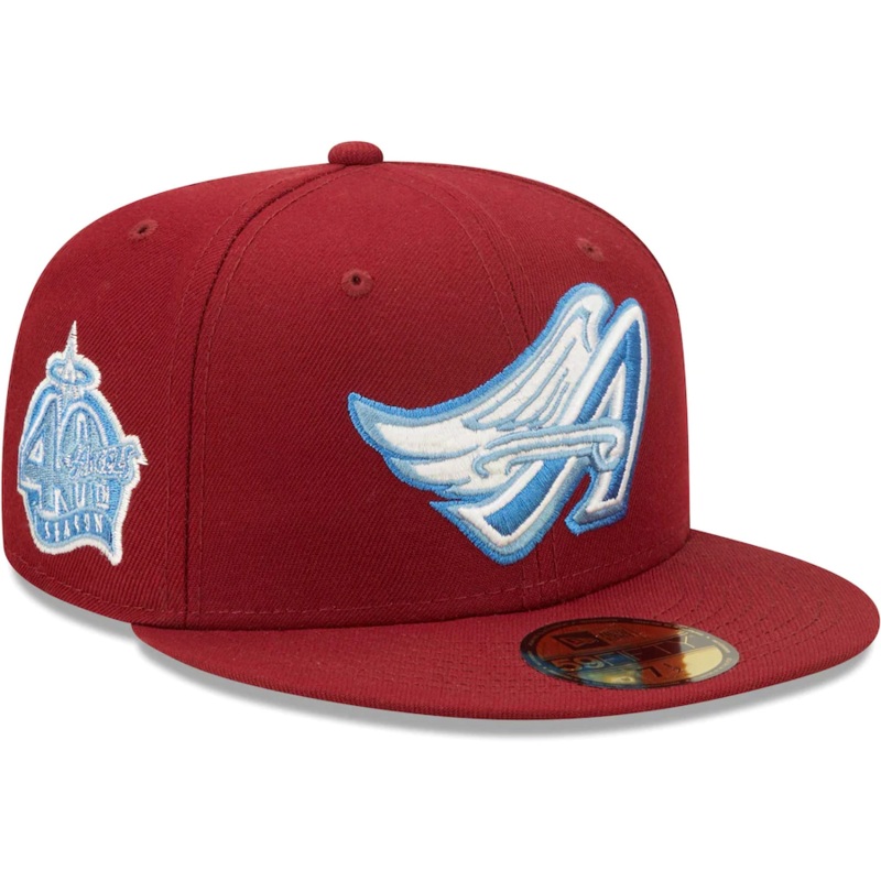 New Era Anaheim Angels Cardinals 40th Season Air Force Blue Undervisor 59FIFTY Fitted Hat