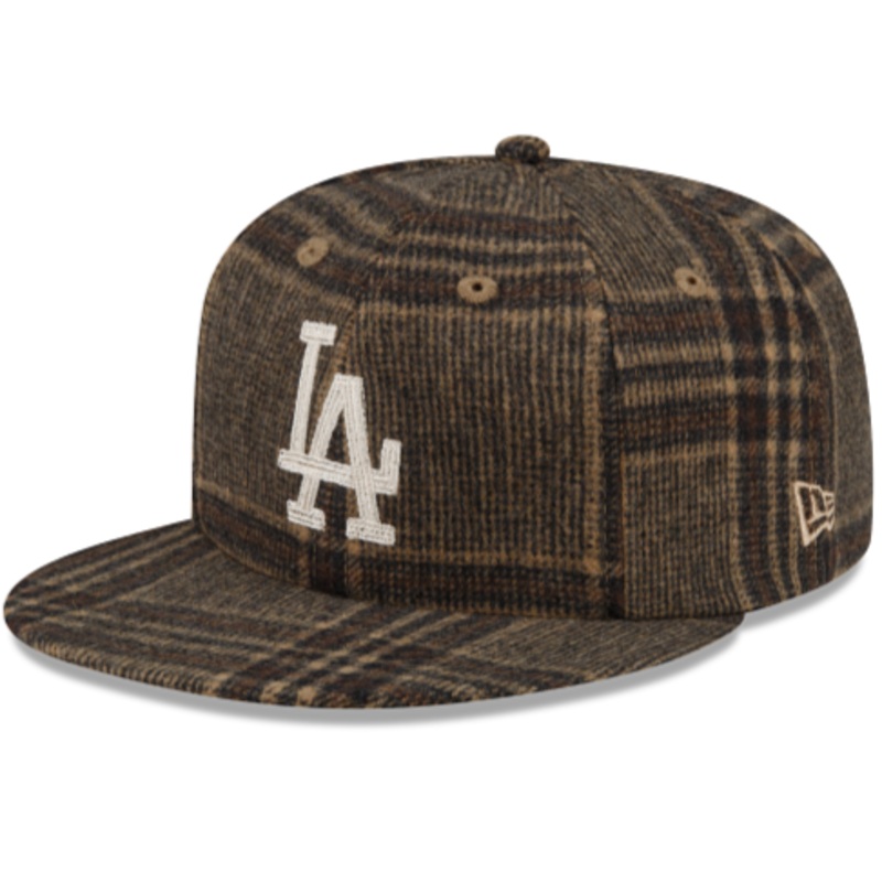 New Era Bricks & Wood X Los Angeles Dodgers Plaid Wool Retro Crown 59FIFTY Fitted Hat