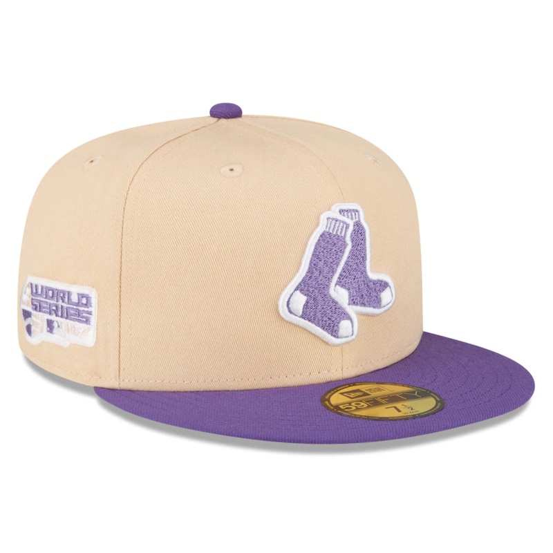 New Era Boston Red Sox Peach/Purple 2007 World Series 59FIFTY Fitted Hat