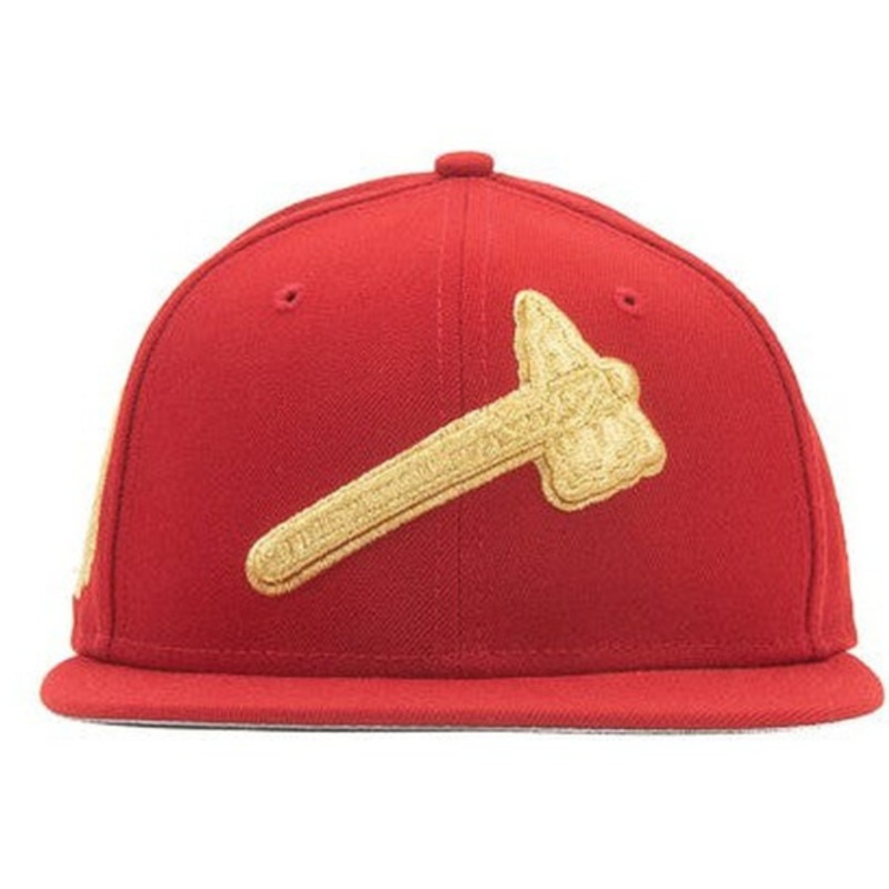 New Era Atlanta Braves 2021 World Series Red/Gold 59FIFTY Fitted Cap