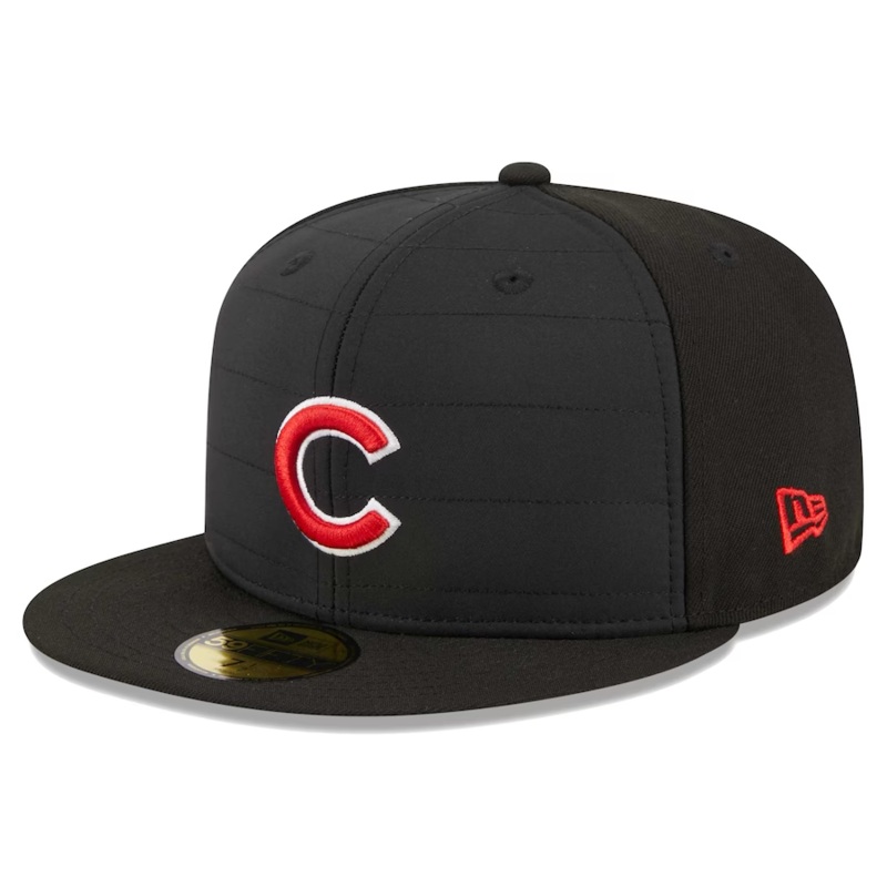 New Era Chicago Cubs Black Quilt 2023 59FIFTY Fitted Hat