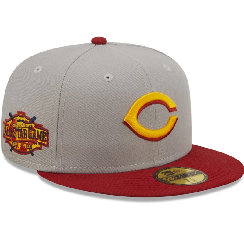 New Era Cincinnati Reds Gray/Red 2015 All-Star Game Navy Undervisor 59FIFTY Fitted Hat