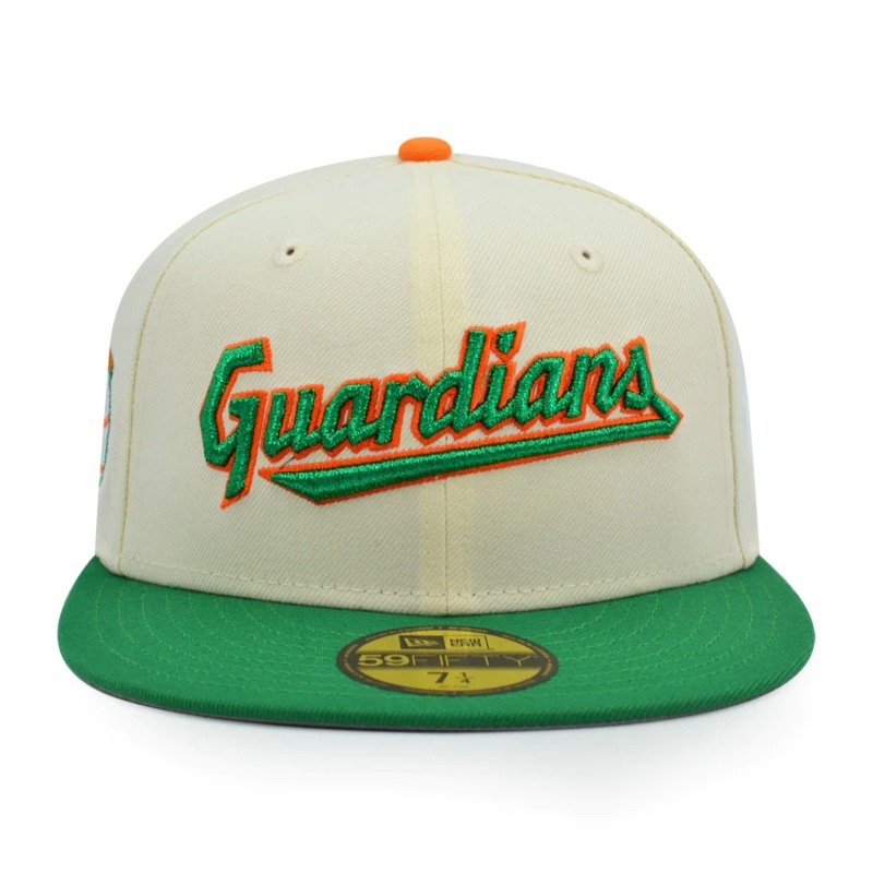 New Era Cleveland Guardians Fastball Chrome/Green 59FIFTY Fitted Hat