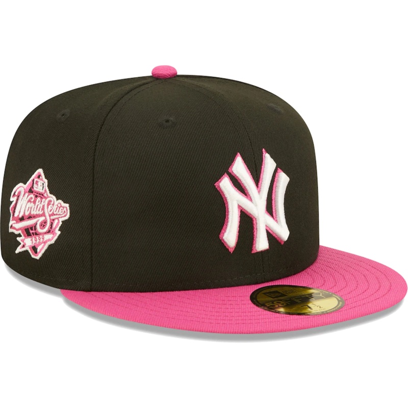 Men’s New Era New York Yankees Black/Pink 1999 World Series Champions Passion 59FIFTY Fitted Hat