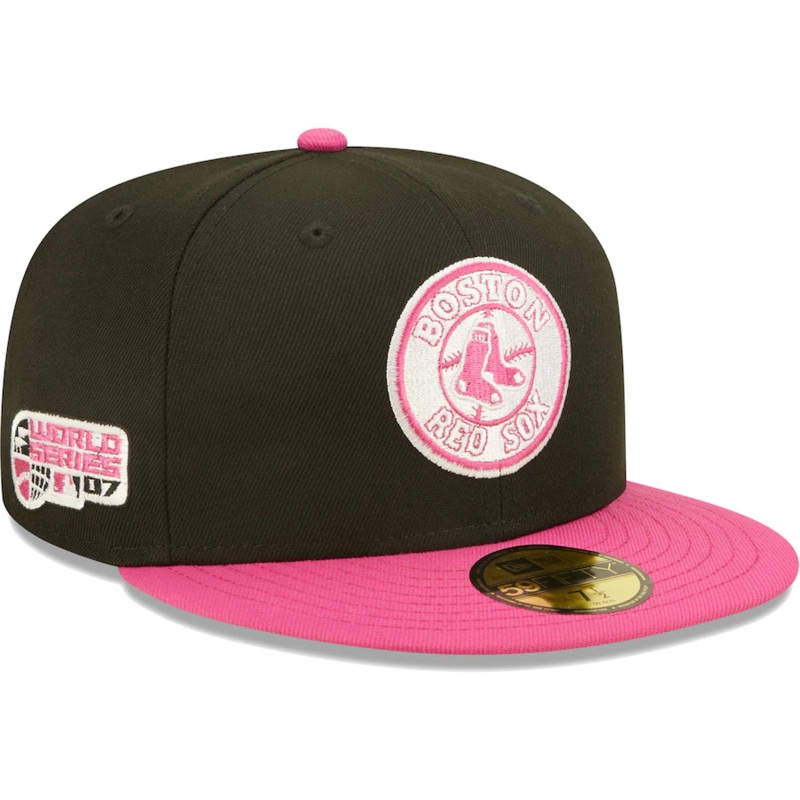 New Era Boston Red Sox Black/Pink 2007 World Series Champions Passion 59FIFTY Fitted Hat