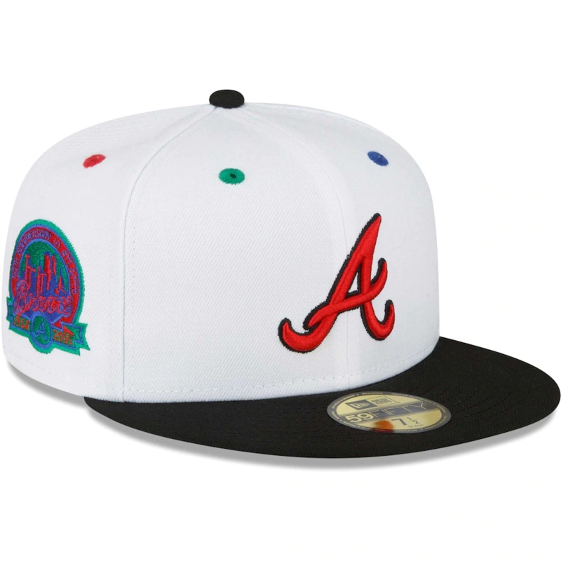 New Era Atlanta Braves White/Black 40th Anniversary Primary Eye 59FIFTY Fitted Hat