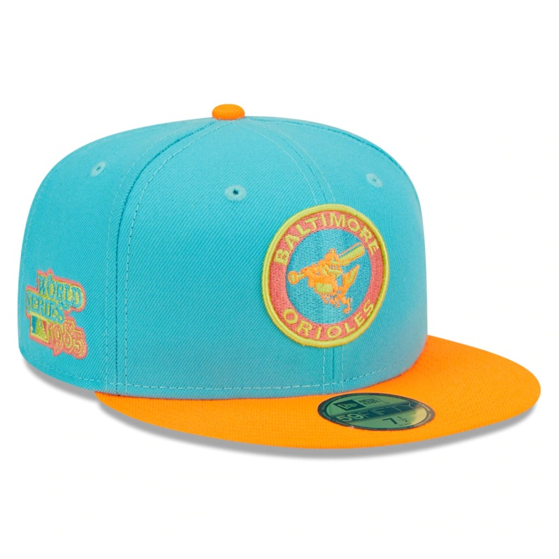New Era Baltimore Orioles Blue/Orange Vice Highlighter 59FIFTY Fitted Hat