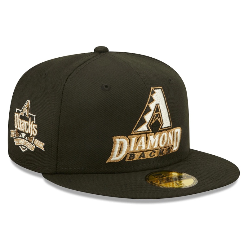 New Era Arizona Diamondbacks Black 10th Anniversary Wheat Undervisor 59FIFTY Fitted Hat