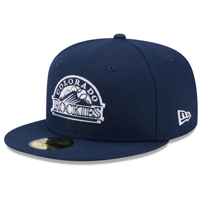New Era  Colorado Rockies Navy Oceanside Green Undervisor 59FIFTY Fitted Hat