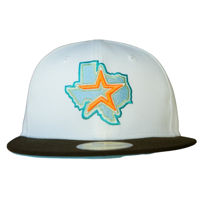 New Era X TBG Houston Astros “Digital Haven” White/Walnut 59FIFTY Fitted Hat