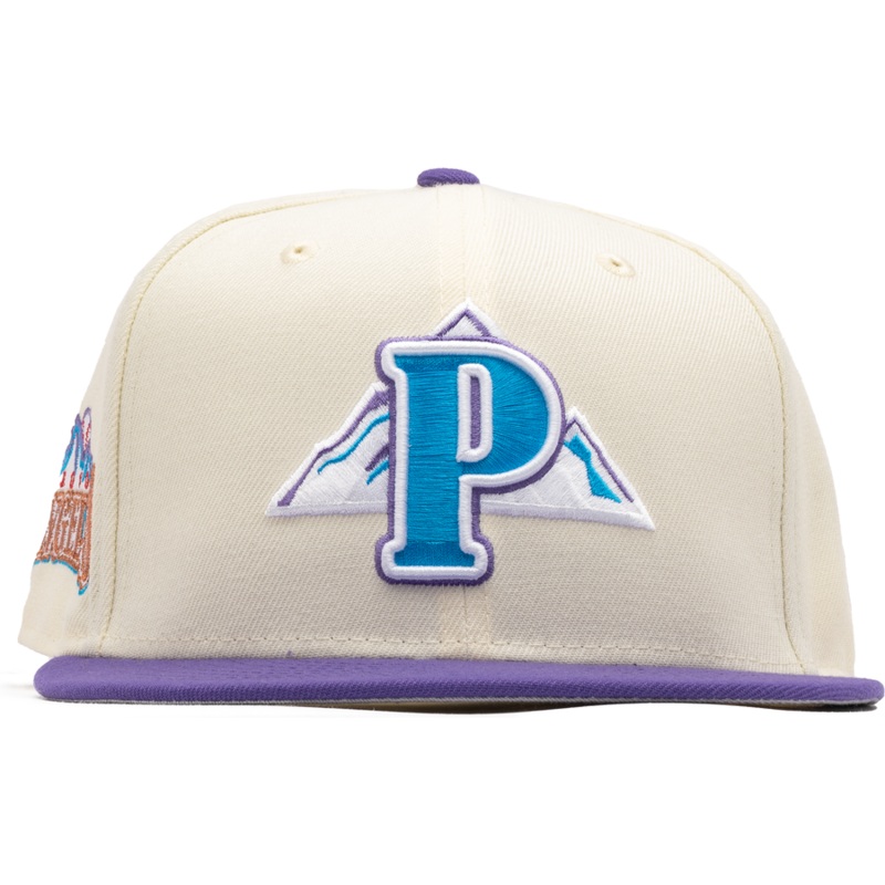 New Era x Politics Provo Angels Cream/Grape Purple 59FIFTY Fitted Hat