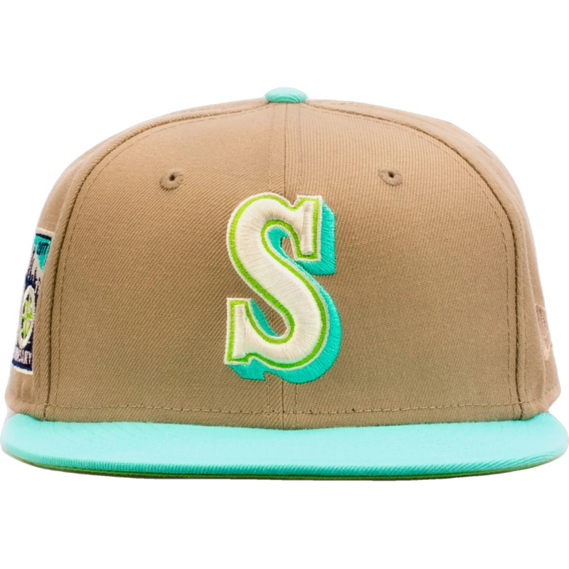 New Era x Shoe Palace Seattle Mariners ‘Winter Wonderland’ Beige/Mint 2023 59FIFTY Fitted Hat