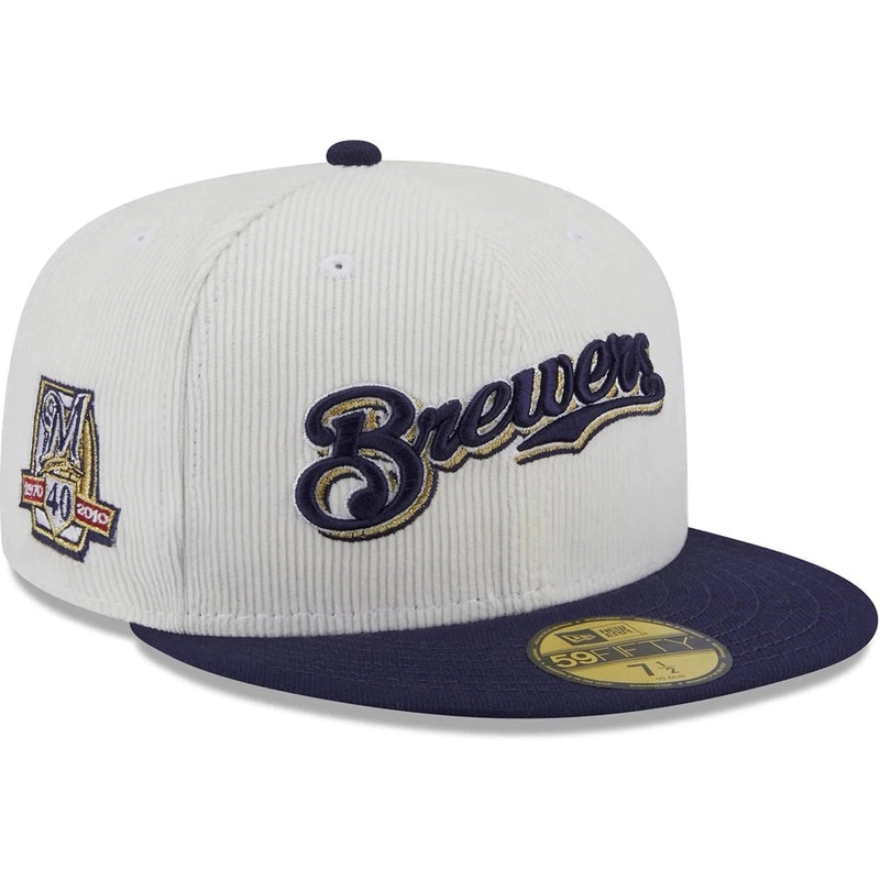 New Era x Lids HD Milwaukee Brewers Cord Script 2023 59FIFTY Fitted Cap