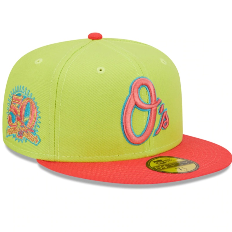 New Era Baltimore Orioles 50th Anniversary Cyber Highlighter 59FIFTY Fitted Hat
