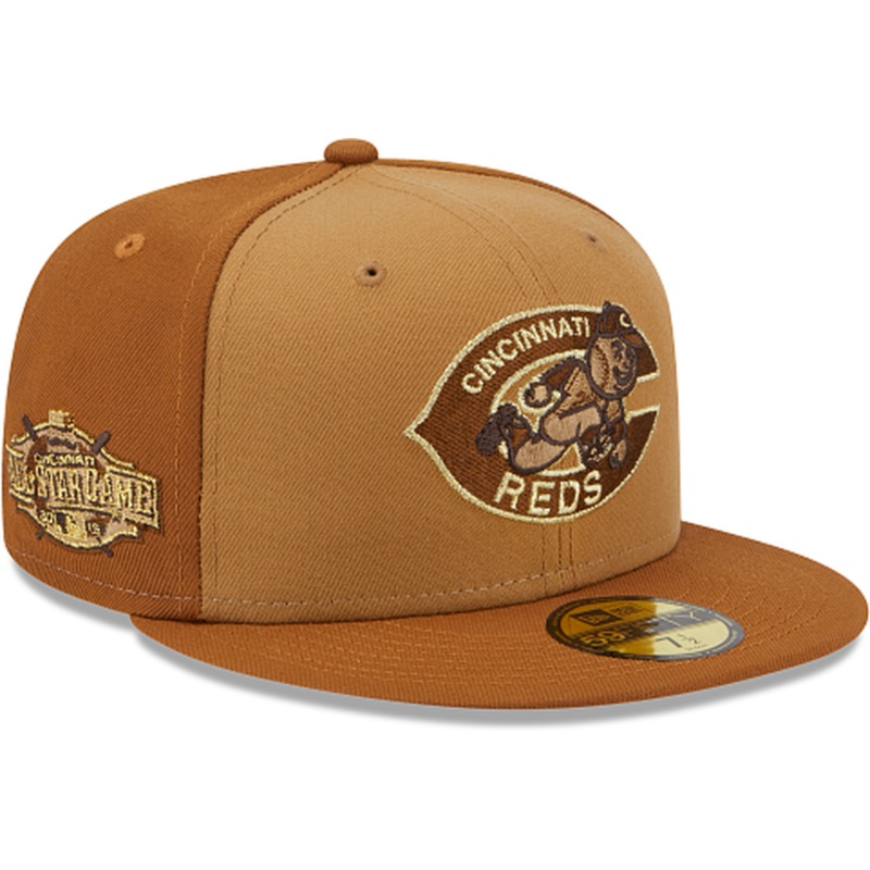 New Era Cincinnati Reds Tri-Tone Brown 2023 59FIFTY Fitted Hat