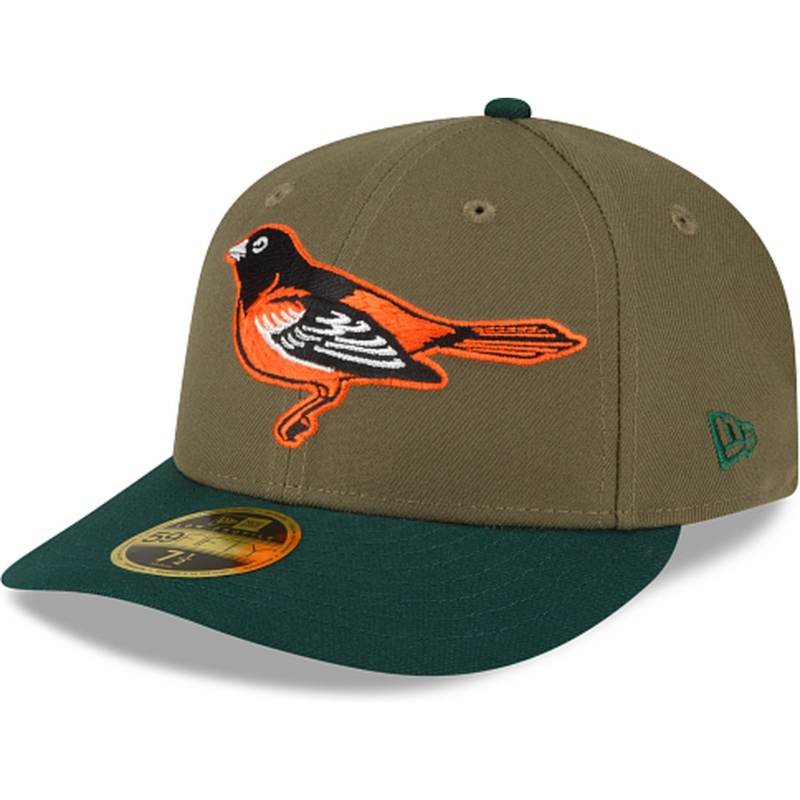 New Era Baltimore Orioles Olive Low Profile 2023 59FIFTY Fitted Hat