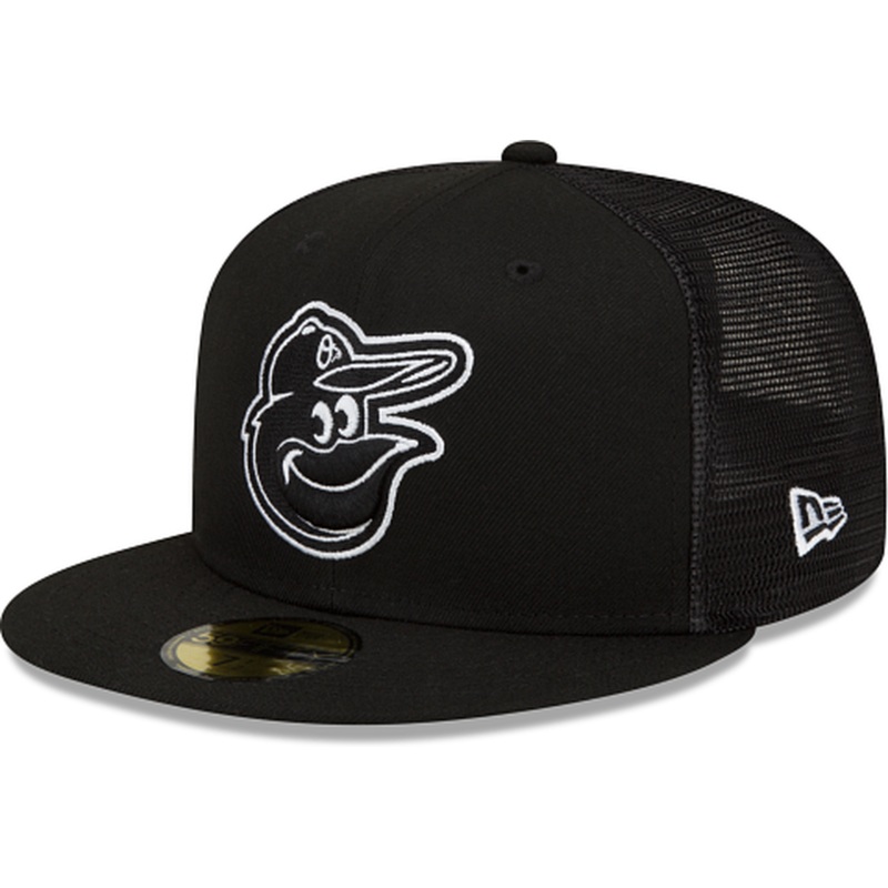 New Era Baltimore Orioles 2023 Batting Practice Black 59FIFTY Fitted Hat