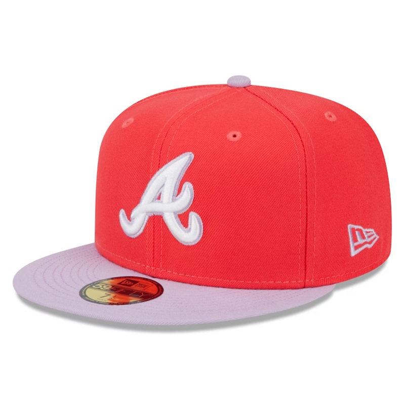 New Era Atlanta Braves Spring Red/Lavender 2023 59FIFTY Fitted Hat