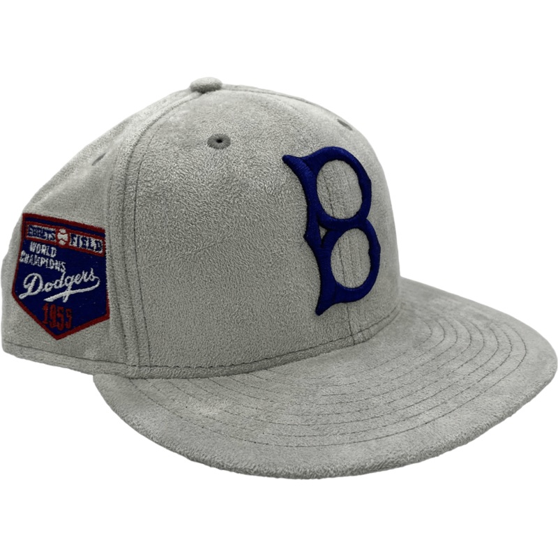 New Era x Pro Image Sports Brooklyn Dodgers Gray Metallic Suede 59FIFTY Fitted Hat