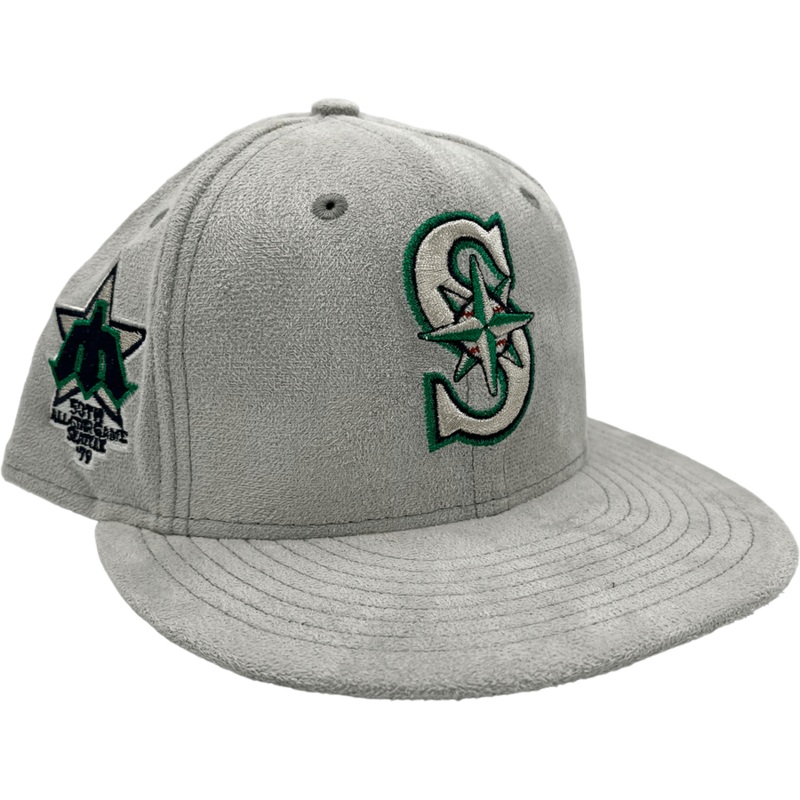 New Era x Pro Image Sports Seattle Mariners Gray Metallic Suede 59FIFTY Fitted Hat