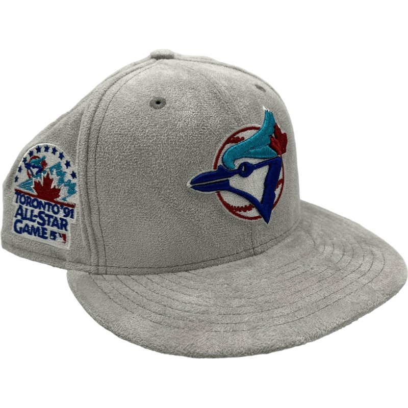 New Era x Pro Image Sports Toronto Blue Jays Gray Metallic Suede 59FIFTY Fitted Hat