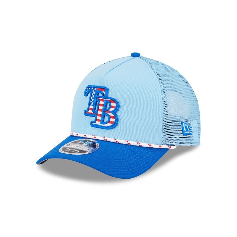 Tampa Bay Rays Independence Day 2025 9FORTY M-Crown A-Frame Trucker Hat