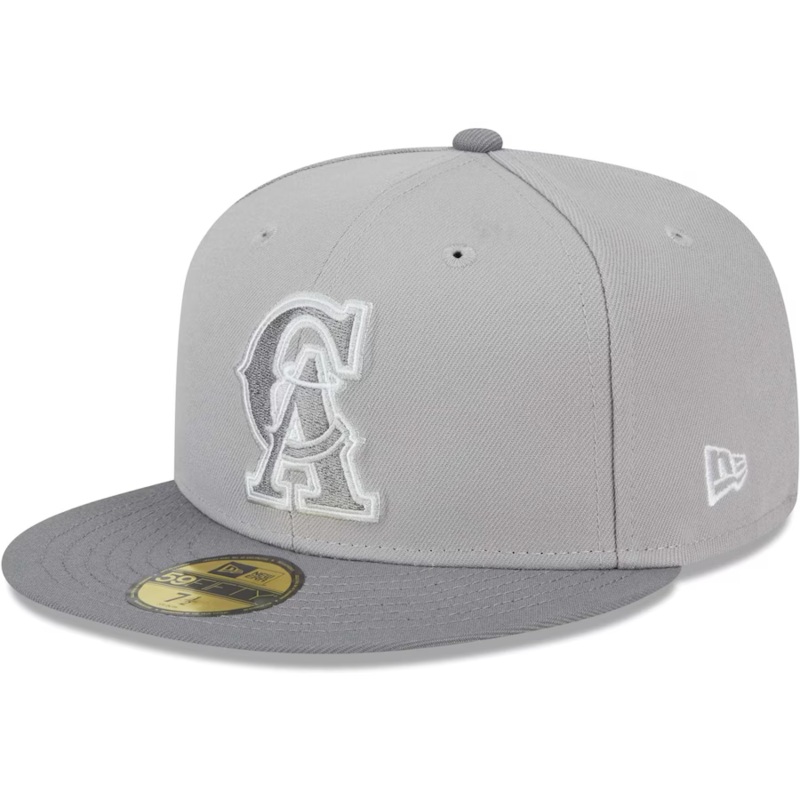 New Era California Angels Gray Green Undervisor 2023 59FIFTY Fitted Hat