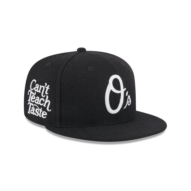 Baltimore Orioles Diet Starts Monday Can’t Teach Taste Black 59FIFTY Fitted Hat