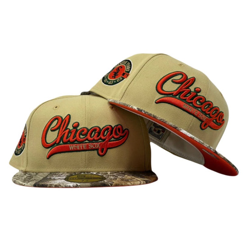 New Era Chicago White Sox 100th Anniversary Realtree/Orange 59FIFTY Fitted Hat