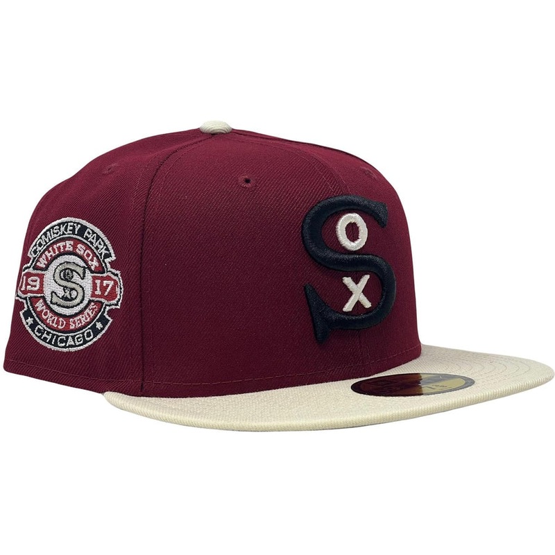 New Era Chicago White Sox 2017 World Series Burgundy/Chrome 59FIFTY Fitted Hat