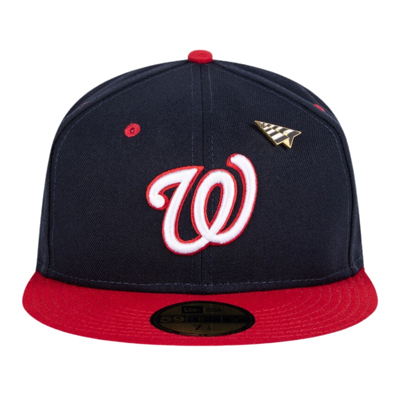 New Era x Paper Planes Washington Nationals Navy/Red ColorBlock 59FIFTY Fitted Hat